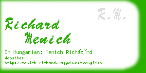 richard menich business card